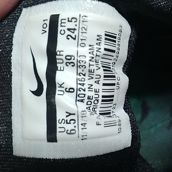 Nike PG3 Menta Green Tennis Shoes Sz.6.5Youth Or Womens 7-7 1/2. Gently Worn - Picture 6 of 11